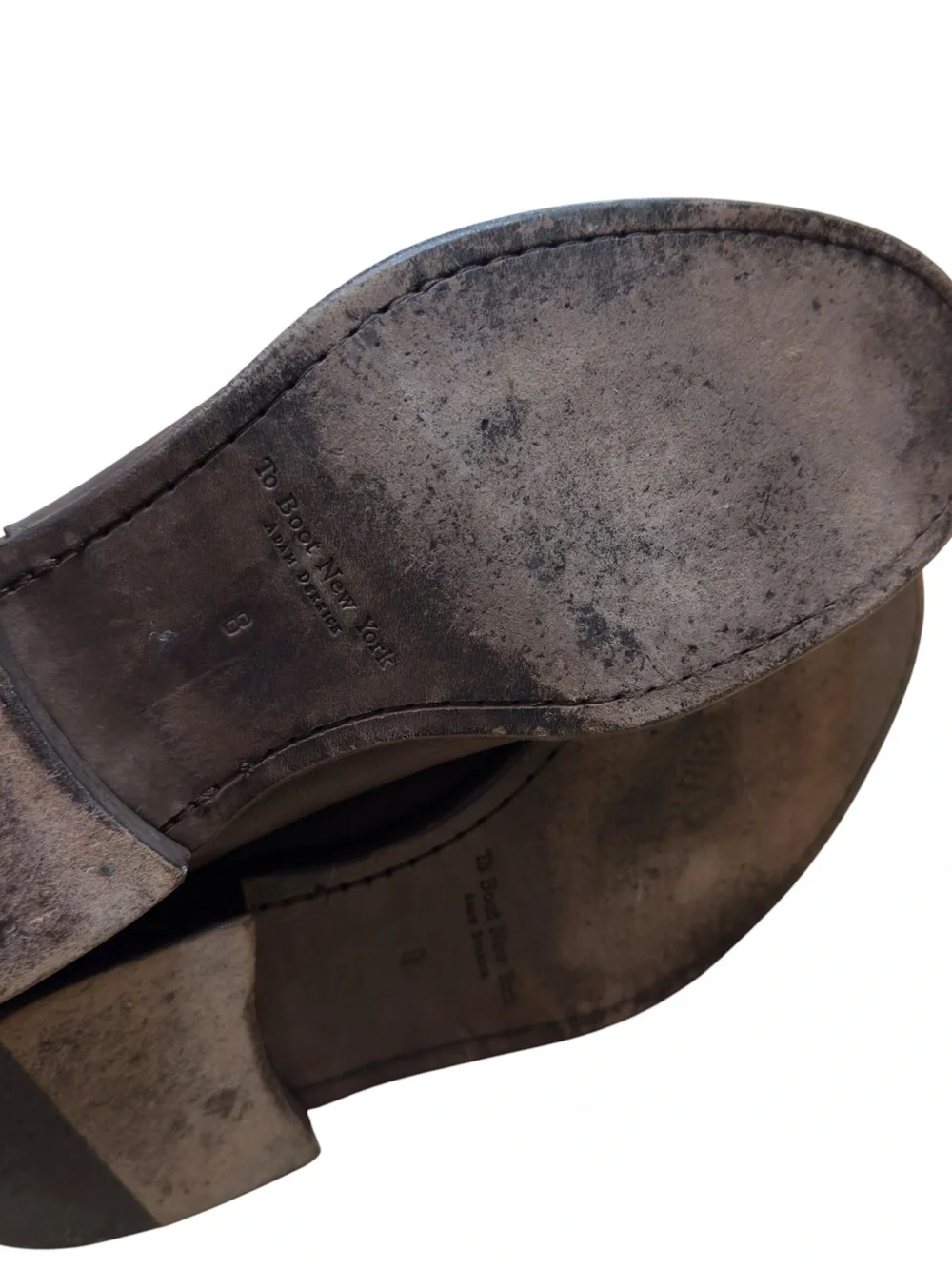 To Boot New York Brown Leather Chelsea Boots Men’s 8 Made in Italy Designer GUC